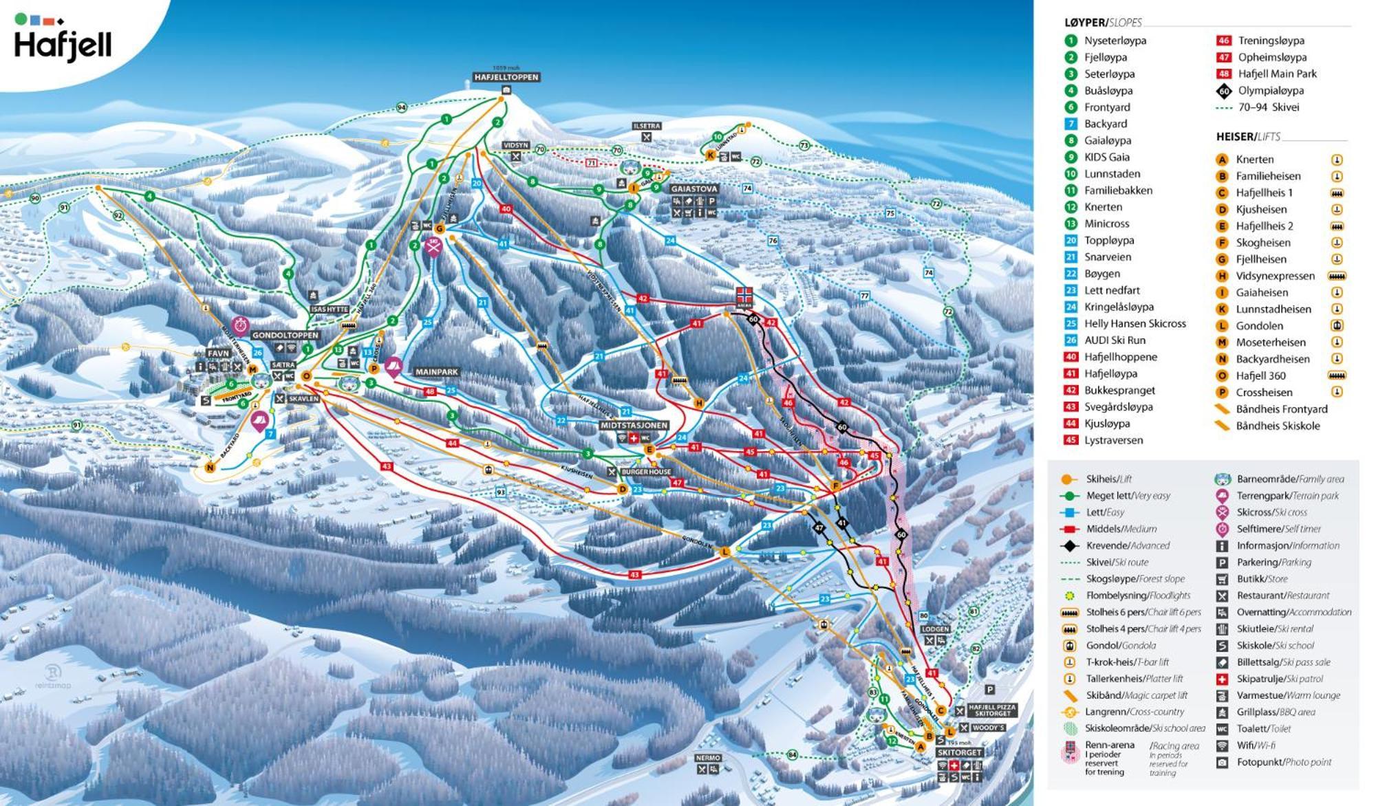 Hafjell Front 8Pers, Ski In/Out. Downhill Bike Экстерьер фото